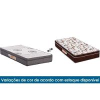 Cama Box Baú Solteiro: Colchão Ortopédico Polar D28 Orthopremium Grey + Base Crc Suede Black (88x188)