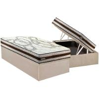 Conjunto Box Baú Solteiro: Colchão Espuma Paropas D45 Resiste Hotel Douface + Base Crc Suede Clean (88x188) - 1