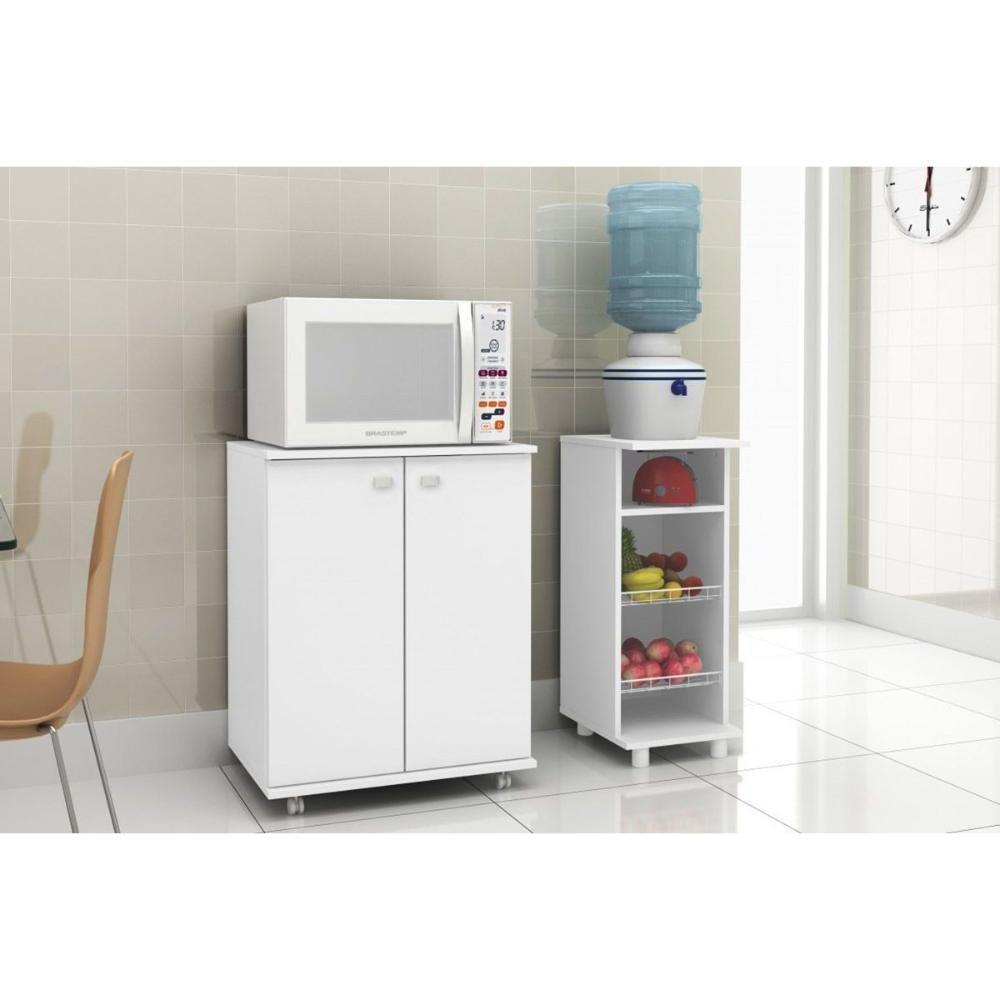 Balcão De Cozinha Fruteira Bf-3206 C- 2 Cestos 31cm Branco - Tecno Mobili - 7