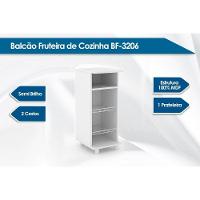 Balcão De Cozinha Fruteira Bf-3206 C- 2 Cestos 31cm Branco - Tecno Mobili - 2