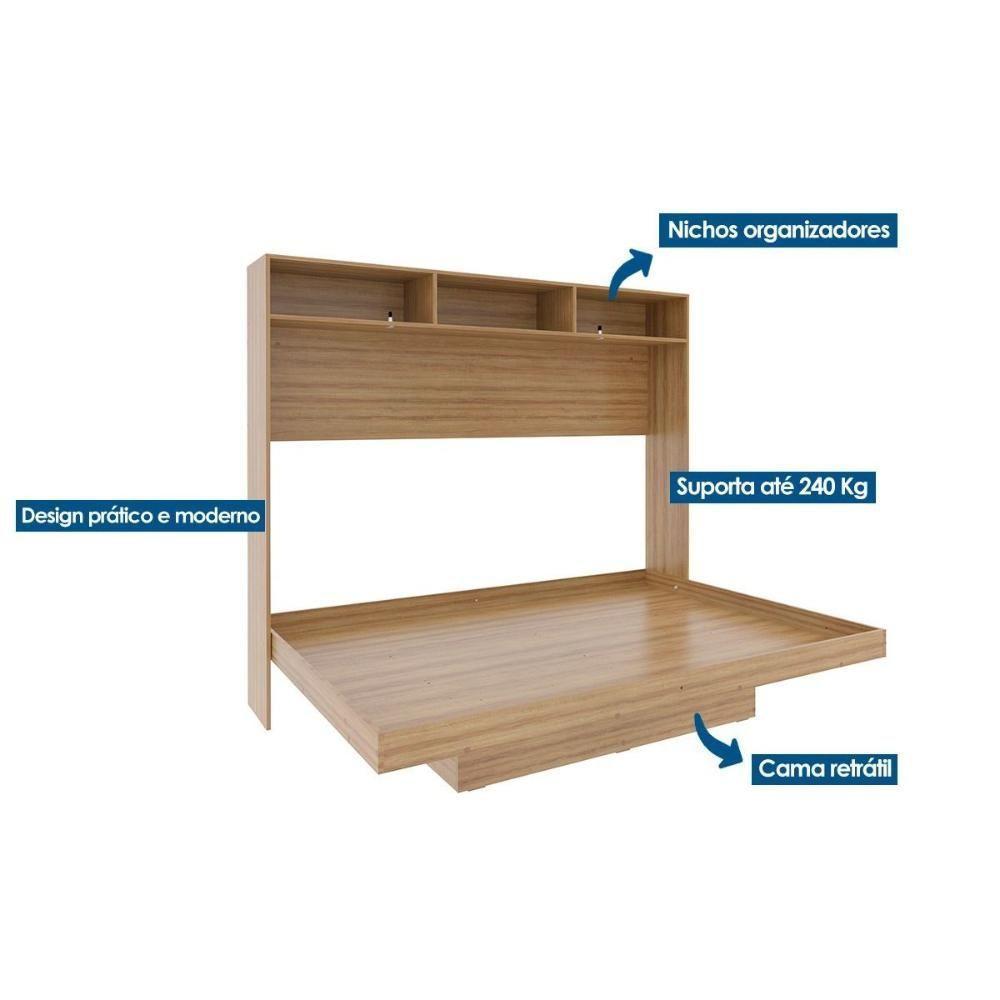 Cama Dobrável Ccm8043 Amêndoa - Tecno Mobili - 3