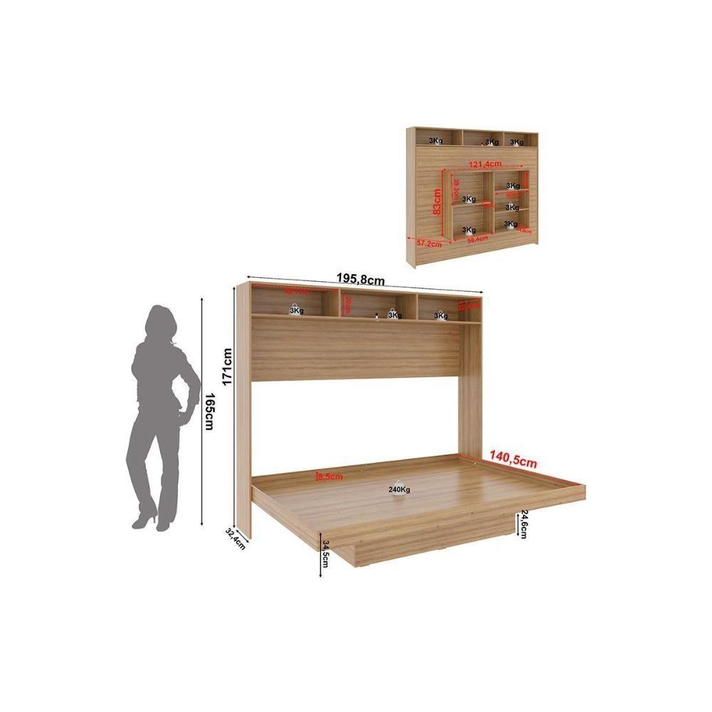 Cama Dobrável Ccm8043 Amêndoa - Tecno Mobili - 4