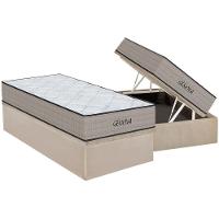 Conjunto Box Baú Solteiro: Colchão Espuma Orthoflex D45 Genova + Base Crc Suede Clean (88x188) - 1