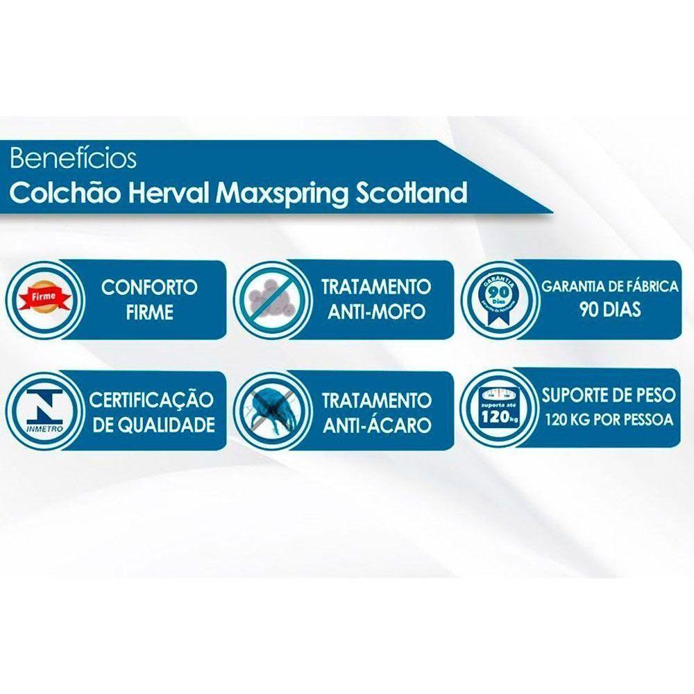 Cama Box Baú Solteiro: Colchão Molas Masterpocket Ensacadas Herval Maxspring Scotland + Base Crc Suede Clean (88x188) - 5