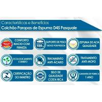 Conjunto Box Baú Solteiro: Colchão Molas Paropas D45 Pasquale Gray + Base Crc Suede Gray (88x188)