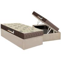Conjunto Box Baú Solteiro: Colchão Molas Orthoflex D28 Livorno + Base Crc Suede Clean (88x188) - 1