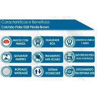 Conjunto Box Baú Solteiro: Colchão Espuma Polar D28 Pérola Brown + Base Crc Suede Brown (88x188) - 2