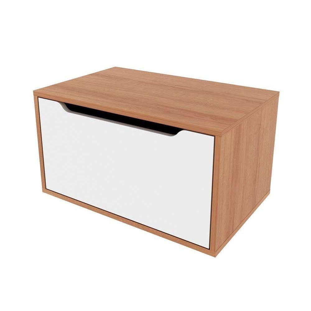 Balcão P- Banheiro Suspenso Bn3646 S- Cuba C- 1 Porta 60cm Amêndoa-branco - Tecno Mobili - 4