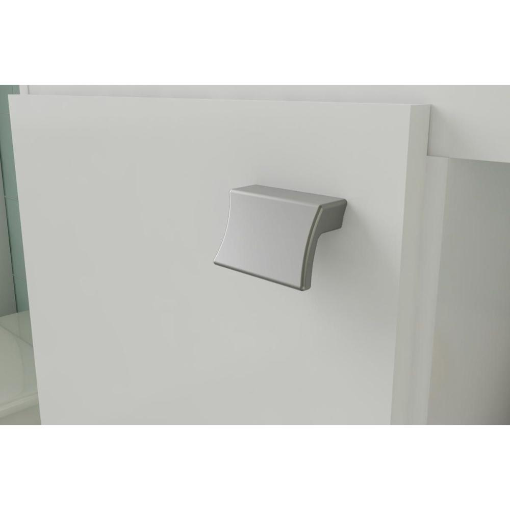 Balcão P- Banheiro Suspenso Lótus-bia C- Cuba 55cm E Armário C- Espelho Branco-preto - Mgm - 8