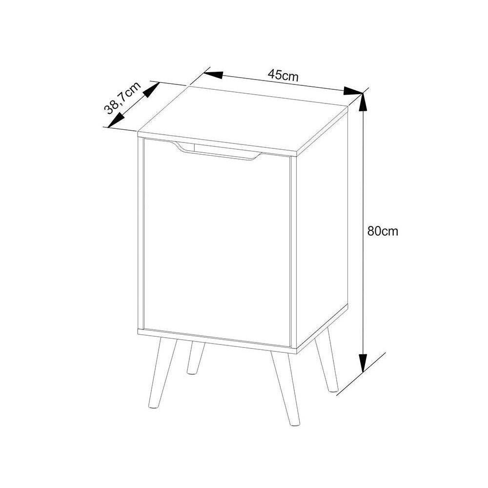 Balcão P- Banheiro C- Pés Bn3641 S- Cuba C- 1 Porta 45cm Amêndoa - Tecno Mobili - 2