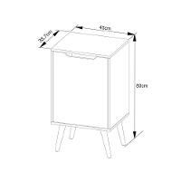 Balcão P- Banheiro C- Pés Bn3641 S- Cuba C- 1 Porta 45cm Amêndoa - Tecno Mobili - 2