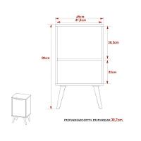 Balcão P- Banheiro C- Pés Bn3641 S- Cuba C- 1 Porta 45cm Amêndoa - Tecno Mobili - 3