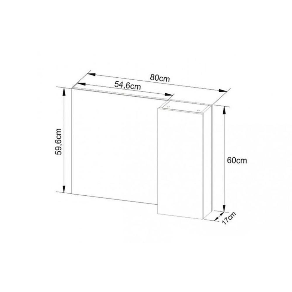 Armário C- Balcão Banheiro Suspenso Bn3605 Cuba Bn3600 60cm E Espelho Bn3602 Branco - Tecno Mobili - 5