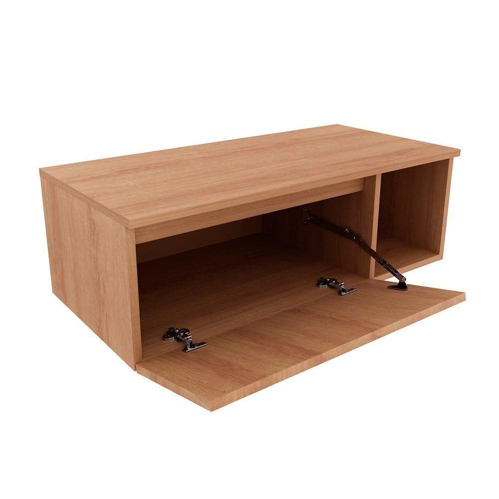 Armário C- Balcão Banheiro Suspenso Bn3601 S- Cuba 80cm E Espelho Bn3610 Amêndoa - Tecno Mobili - 5