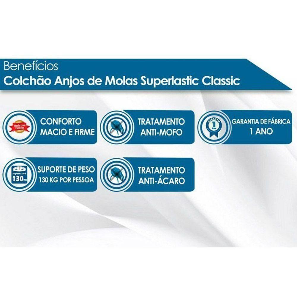 Cama Box Baú Solteiro: Colchão Molas Ensacadas D Angelis Anjos Superlastic Classic + Base Crc Suede Brown (88x188) - 3