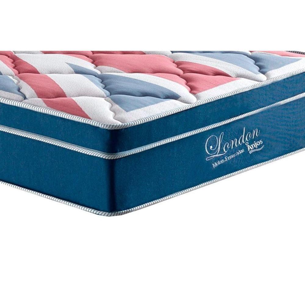 Cama Box Baú Solteiro: Colchão Molas Ensacadas D Angelis Anjos Superlastic London + Base Crc Courano White (88x188) - 5