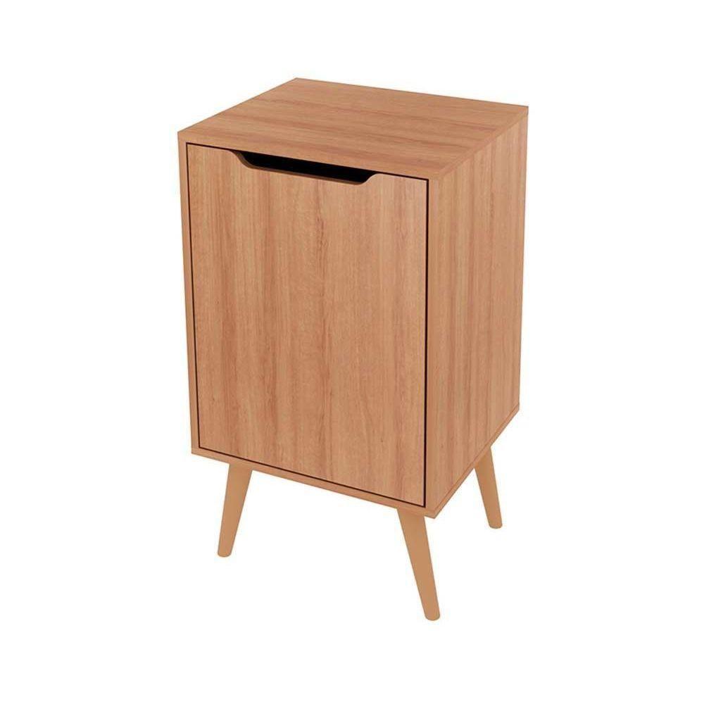 Bancada De Banheiro C- Pés Bn3641 S- Cuba C- 1 Porta 45cm Amêndoa - Tecno Mobili - 3