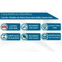 Cama Box Baú Solteiro: Colchão Molas Ensacadas Orthoflex Starflex Dream New + Base Crc Suede Clean (88x188) - 6