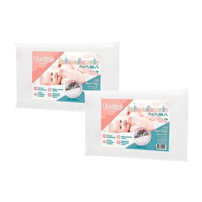 Travesseiro Infantil Bb3002 Nasa Baby Antissufocante 200 Fios Impermeável Kit C- 2 Un (30x40x4) - Duoflex