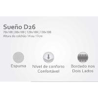 Colchão Solteiro Espuma D26 Sueño Liso (88x188x17) - Herval - 2