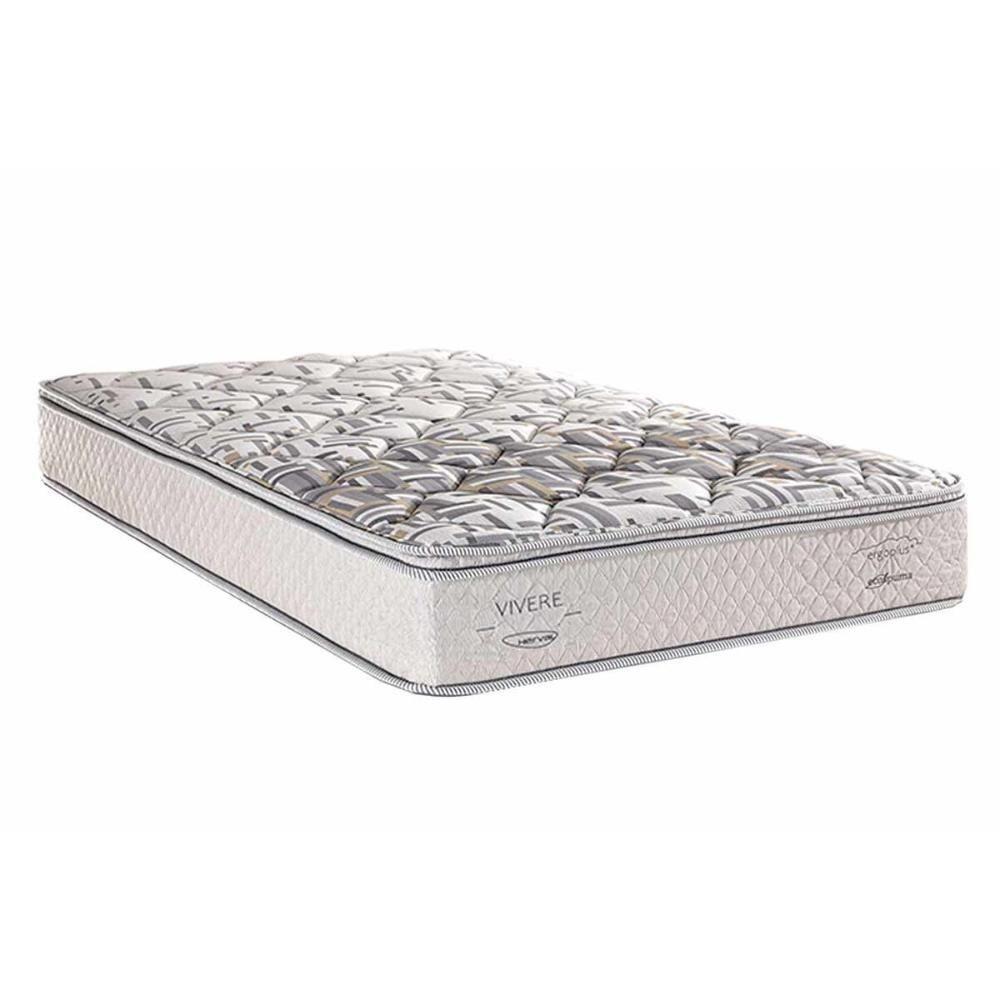 Colchão Solteirão Espuma Compact Ag 65 - Santorini C1604 Ergoplus Malha Pillow Top (96x203x25) - Herval - 1