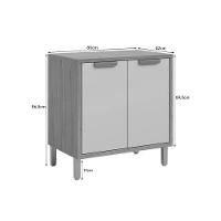 Balcão De Cozinha C- Tampo Eloise C- 2 Portas 80cm Cinamomo-titanium - Mgm - 3