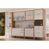 Balcão De Cozinha C- Tampo Eloise C- 2 Portas 80cm Cinamomo-platina - Mgm - 5