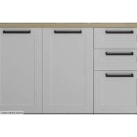 Balcão De Cozinha Cz-3300 S- Tampo C- 2 Portas E 3 Gavetas 120cm Branco - Tecno Mobili