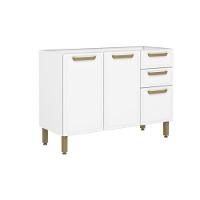 Balcão De Cozinha Bella C- 3 Portas E 2 Gavetas S- Tampo 120cm Branco - Bertolini - 1