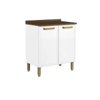 Balcão De Cozinha Bella 1 Porta C- Tampo 80cm Branco - Bertolini - 1