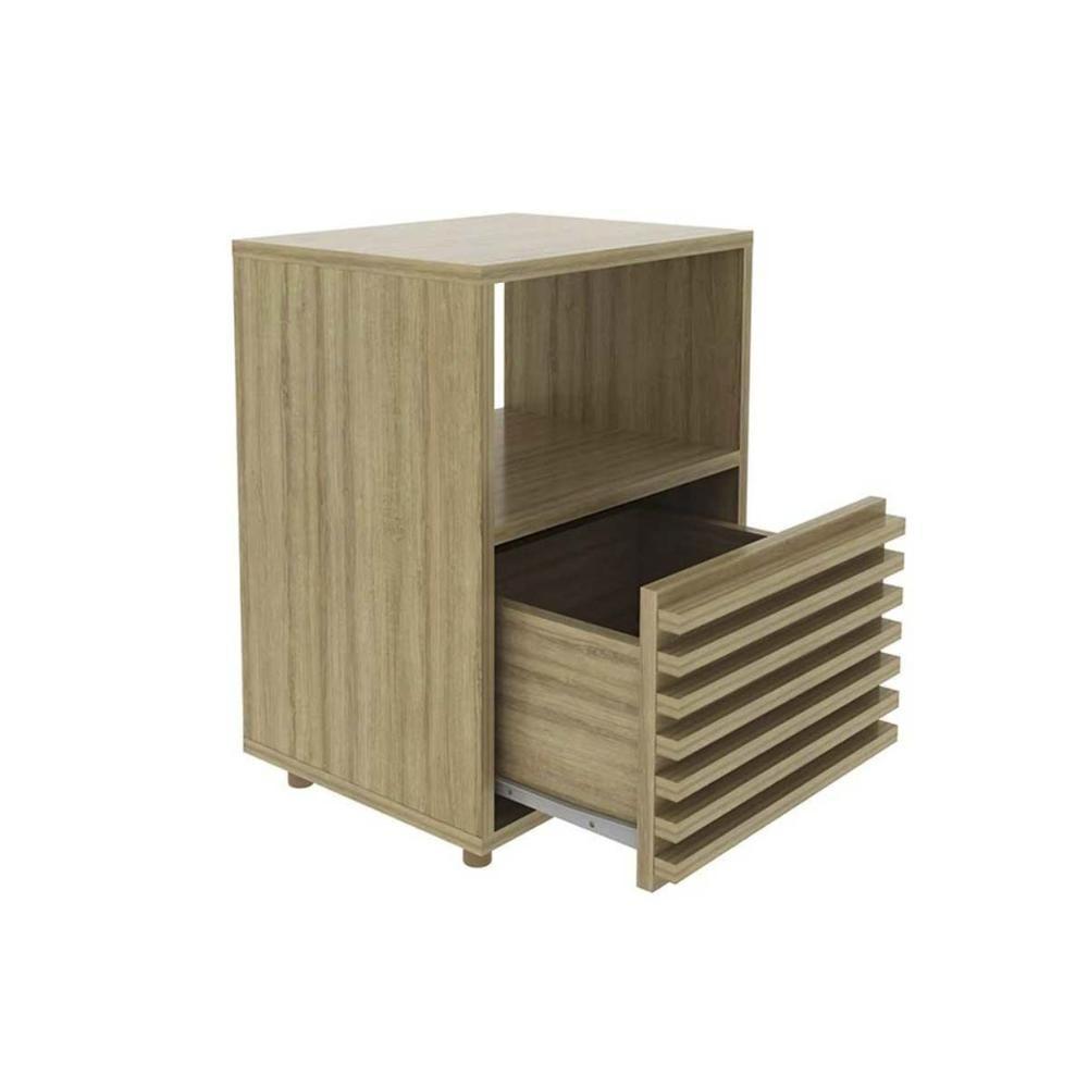 Mesa Cabeceira Cm-8042 C- 1 Gaveta Branco - Tecno Mobili - 5