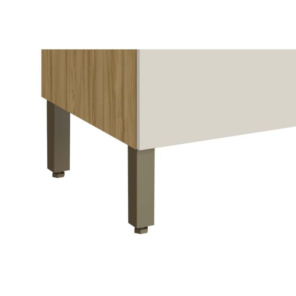 Balcão De Cozinha Riesling C- 1 Porta E 1 Gaveta C- Tampo 80cm Amendoa-off White - Ronipa - 5