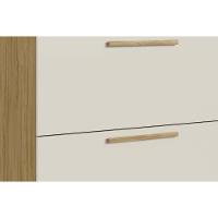 Balcão De Cozinha Riesling C- 1 Porta E 1 Gaveta C- Tampo 80cm Amendoa-off White - Ronipa