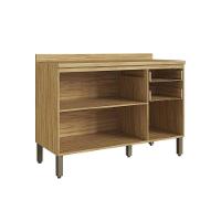 Balcão De Cozinha Riesling C- 3 Portas E 2 Gavetas C- Tampo 120cm Amendoa-off White - Ronipa - 3