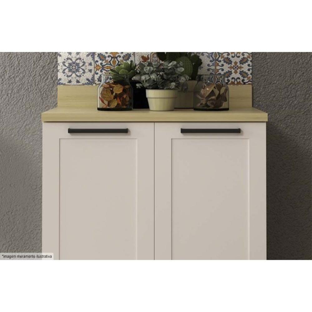 Balcão De Cozinha Cz-3301 S- Tampo C- 2 Portas 80cm Branco - Tecno Mobili - 5