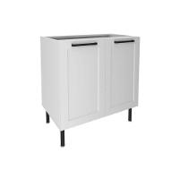Balcão De Cozinha Cz-3301 S- Tampo C- 2 Portas 80cm Branco - Tecno Mobili - 1