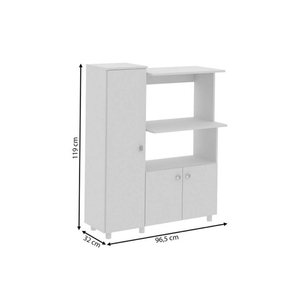 Balcão De Cozinha Bl-3310 96,5cm Branco - Tecno Mobili - 2