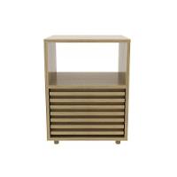 Mesa Cabeceira Cm-8042 C- 1 Gaveta Amêndoa-branco - Tecno Mobili - 3