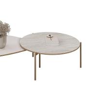 Mesa Centro Sala Iza E Bela Bali-quartzo - Dj Móveis - 8