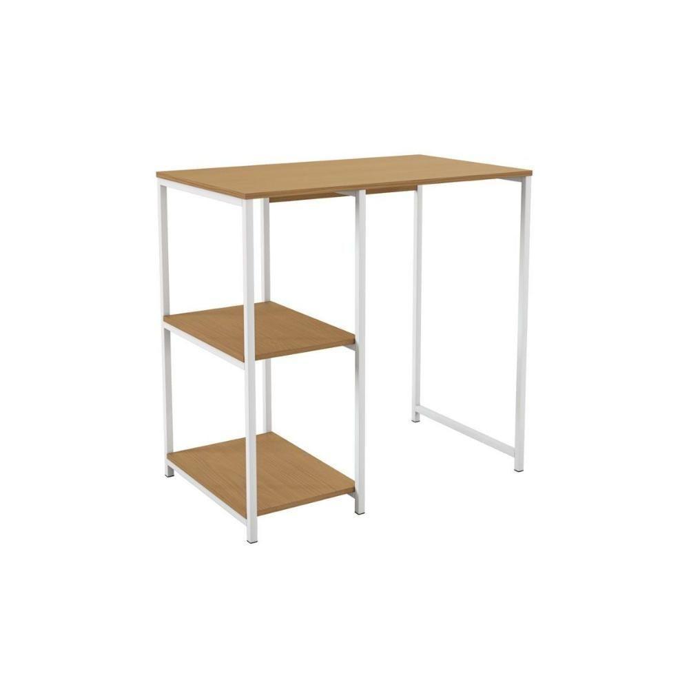 Bar De Sala Jantar Industrial Li044 C- 2 Prateleiras Canela-branco - Kappesberg - 1