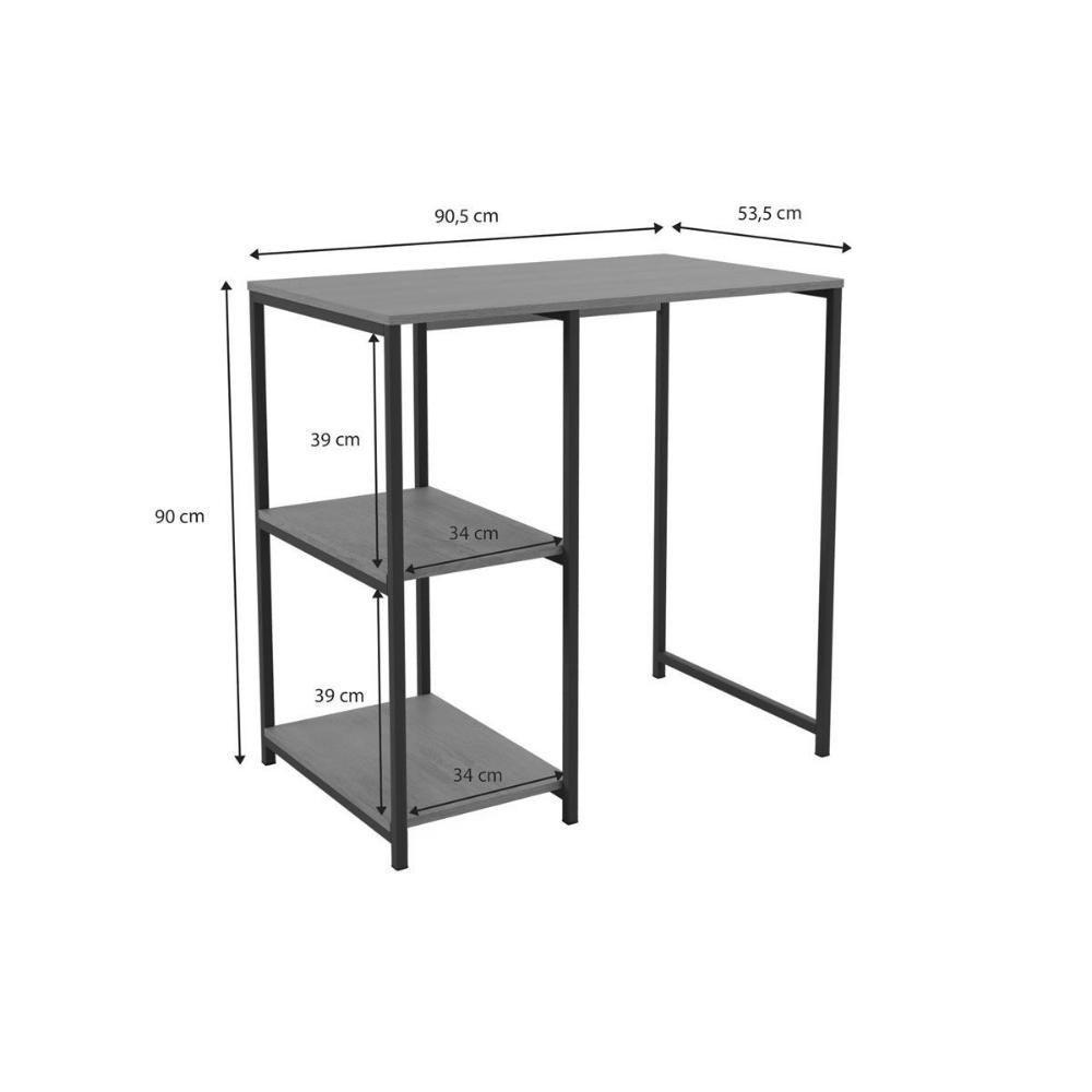 Bar De Sala Jantar Industrial Li044 C- 2 Prateleiras Canela-branco - Kappesberg - 2