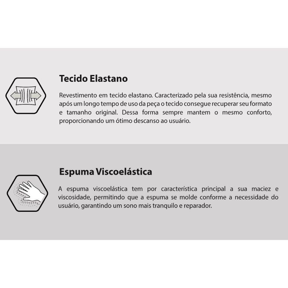 Travesseiro Viscoelástico Cervical 7593 (branco) - Herval - 2