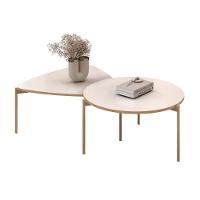 Mesa Centro Sala Iza E Bela Off White-off White - Dj Móveis - 1