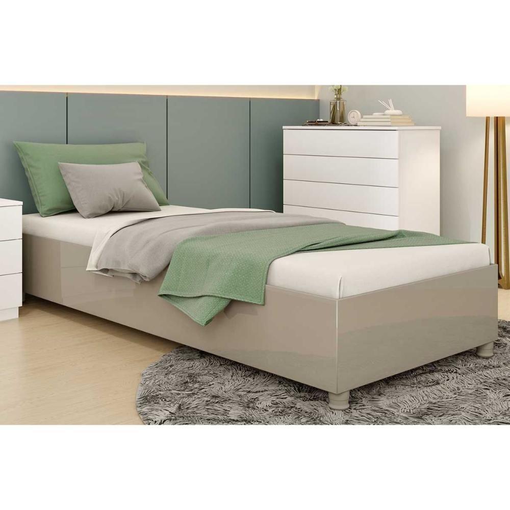 Cama Solteiro Mônaco Off White - Tcil Móveis - 1