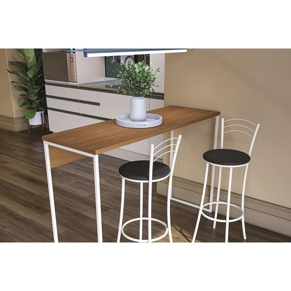 Bancada Ilha Cozinha Gourmet Industrial Li043 136cm Freijo-preto - Kappesberg - 3
