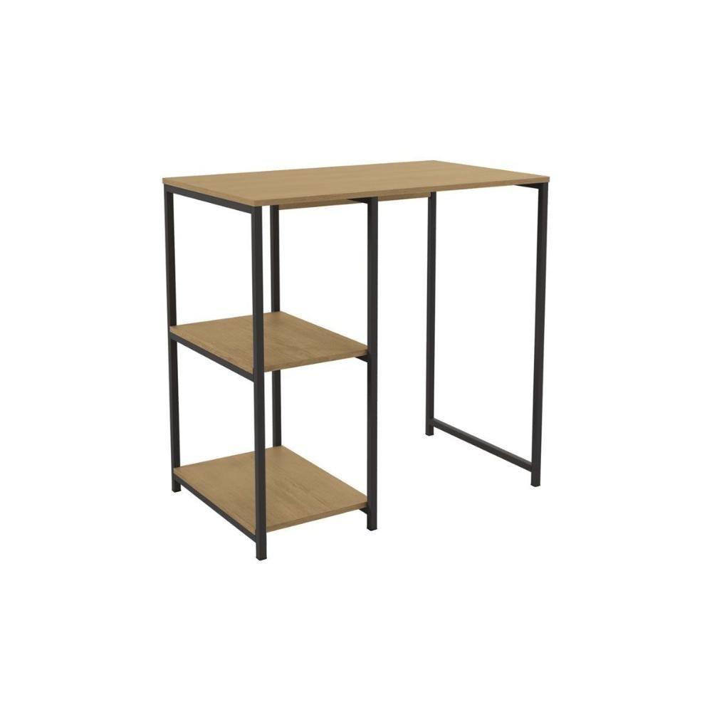 Bar De Sala Jantar Industrial Li044 C- 2 Prateleiras Freijo-preto - Kappesberg - 1