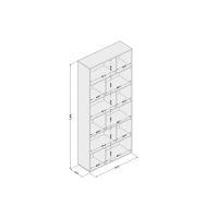 Estante Livreiro Solteiro Xangai Branco - Politorno - 3