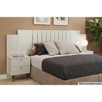 Painel Cama Box Madeirado Casal-quenn Genova C- 2 Mesas E 4 Gavetas Off White - Panan - 1