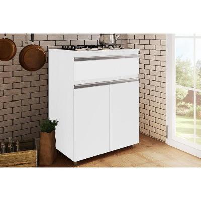 Balcão Cozinha P- Cooktop Asm 186 C- 2 Portas E 1 Gaveta 70cm Branco - Movelbento