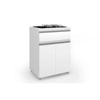 Balcão Cozinha P- Cooktop Asm 186 C- 2 Portas E 1 Gaveta 70cm Branco - Movelbento - 2